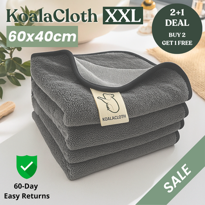 KoalaCloth XXL Bundle (60x40cm) – Streak-Free Cleaning With Just Water
